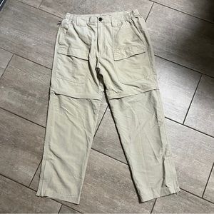 WORLD Wide Sportsman Convertible Cargo Pants to Shorts Size L/30 Khaki Beige